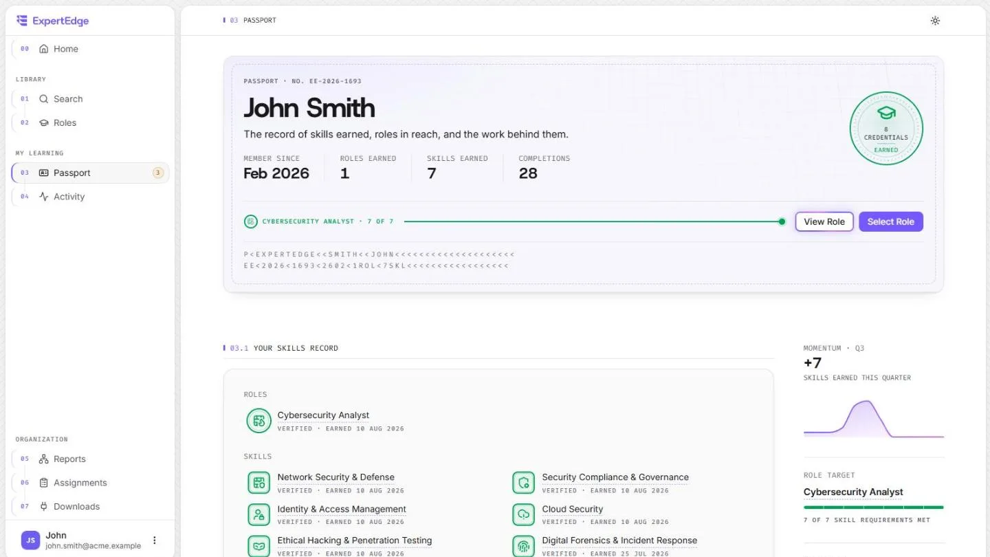See your skill portfolio grow: the ExpertEdge app
